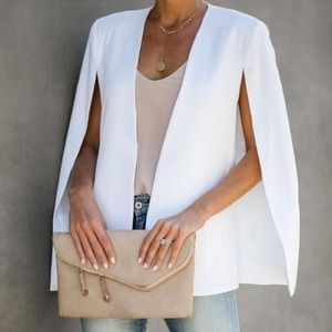 Pocketed Cape Jacket - Vice